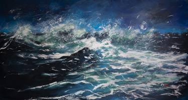 Print of Abstract Expressionism Seascape Paintings by Massimo Onnis