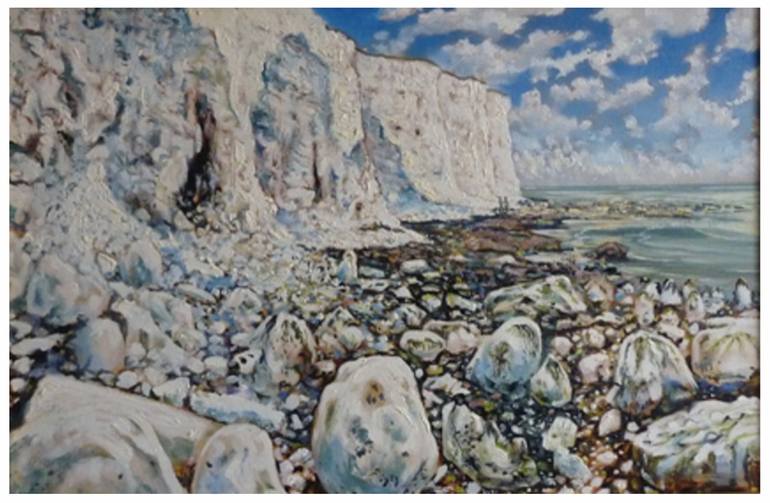 Chalk Rockfall Painting by Stephen MacPhail | Saatchi Art