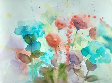 Original Expressionism Floral Paintings by Arrate Alonso