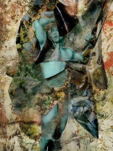 Original Abstract Nude Mixed Media by Mark Lightfoot