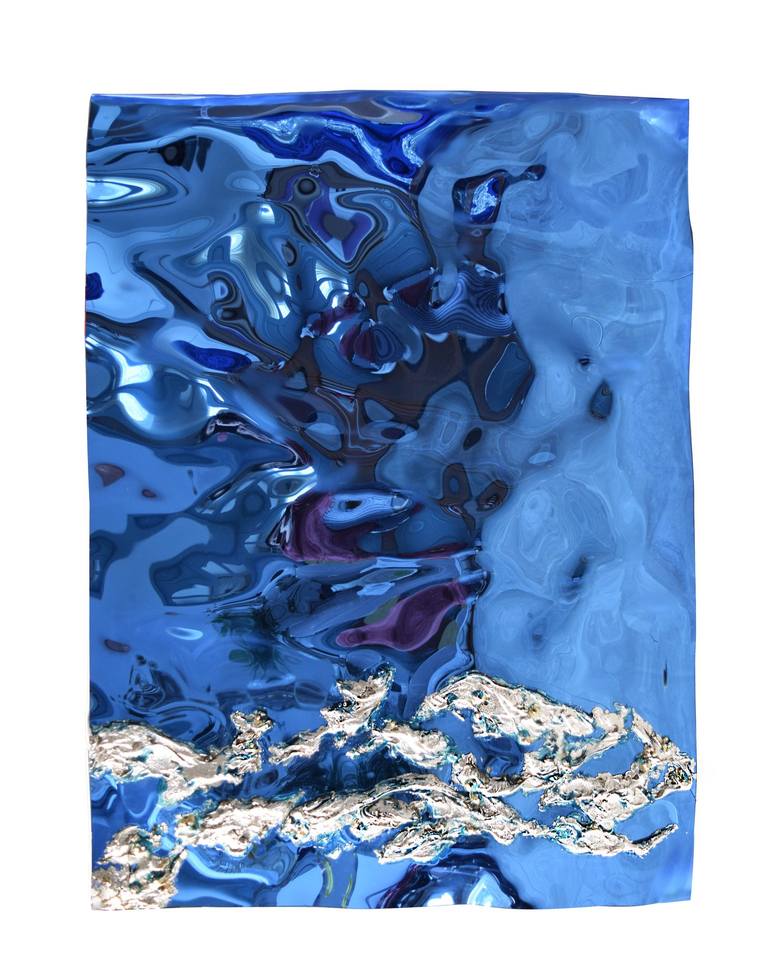 Original Art Deco Seascape Sculpture by Anna Sidi-Yacoub