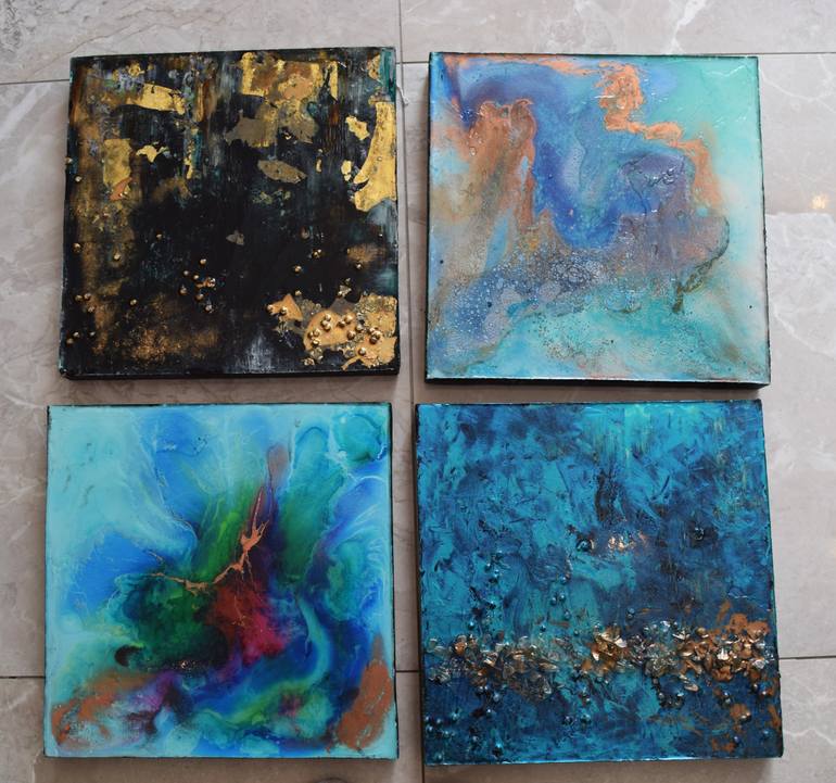 Original Abstract Expressionism Landscape Painting by Anna Sidi-Yacoub
