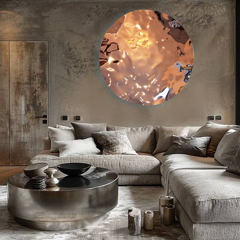 Original Art Deco Seascape Sculpture by Anna Sidi-Yacoub