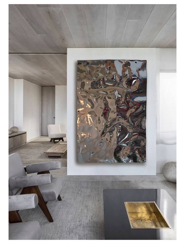 Original Art Deco Seascape Sculpture by Anna Sidi-Yacoub
