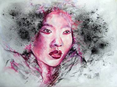 Original Abstract Expressionism Portrait Drawings by Anna Sidi-Yacoub
