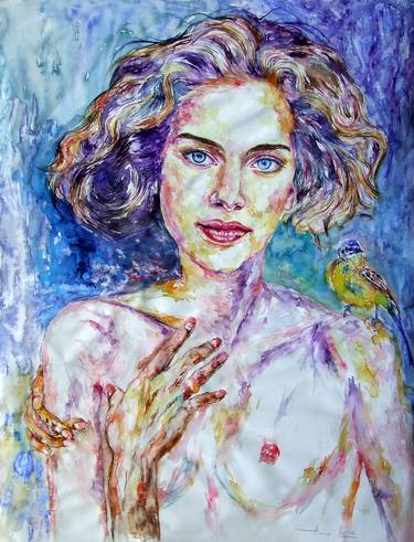 Original Figurative Women Paintings by Anna Sidi-Yacoub