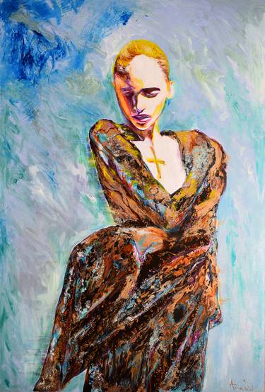 Original Figurative Women Paintings by Anna Sidi-Yacoub