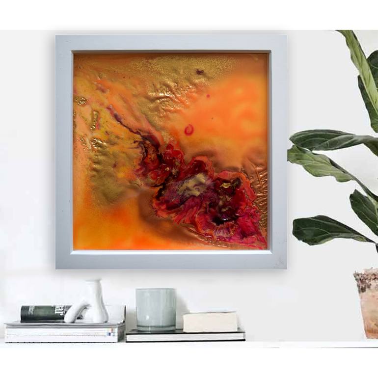 Original Abstract Floral Painting by Anna Sidi-Yacoub
