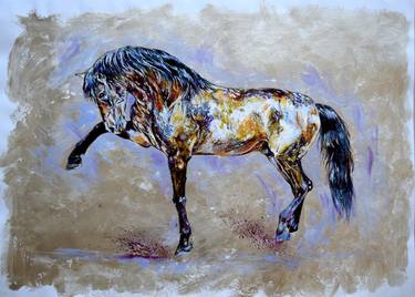 Original Expressionism Horse Paintings by Anna Sidi-Yacoub