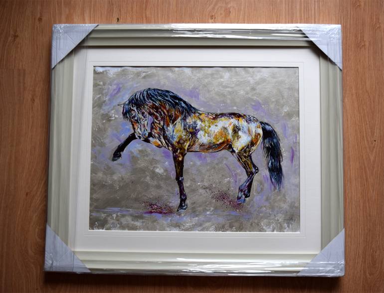 Original Expressionism Horse Painting by Anna Sidi-Yacoub