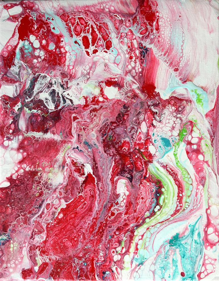 Original Abstract Expressionism Abstract Painting by Anna Sidi-Yacoub