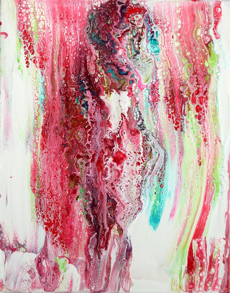 Original Abstract Expressionism Abstract Painting by Anna Sidi-Yacoub