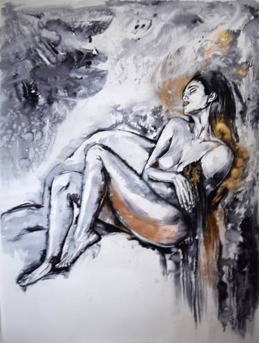 Original Portraiture Nude Drawings by Anna Sidi-Yacoub