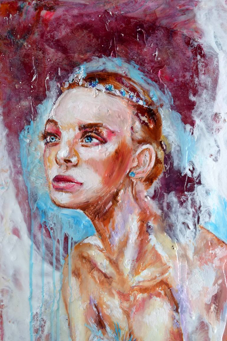 Original Figurative Women Painting by Anna Sidi-Yacoub