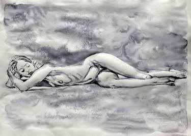 Original Figurative Nude Drawings by Anna Sidi-Yacoub