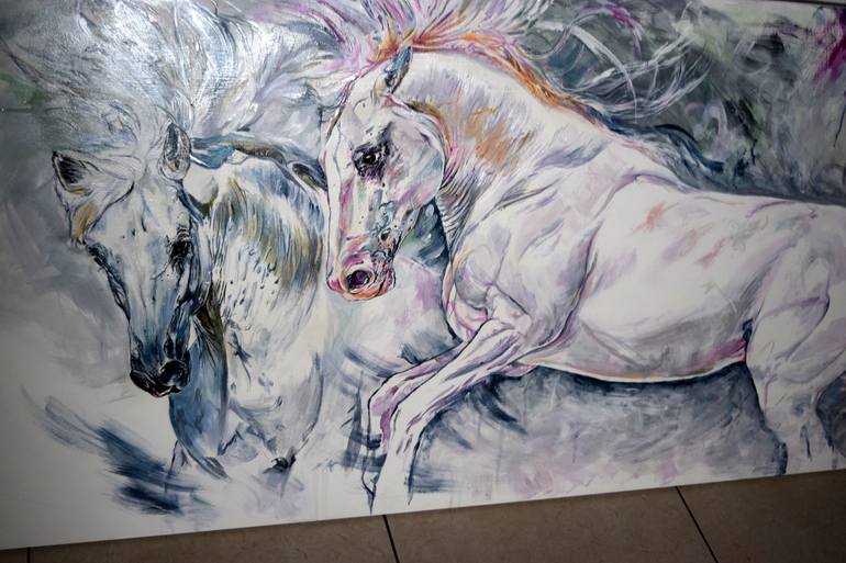 Original Conceptual Horse Painting by Anna Sidi-Yacoub