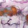 Original Artwork: Enamel, Ink and Acrylic on Paper.

The surface is glossy and shiny. The colors are transparent and bright. This artwork will not fade over time as it's painted with durable inks and protected by a thin layer of UV Varnish. Signed on the back, so you can hang it any way you wish.
Spontaneous and unique abstract artworks. Ready to get framed. 
Drawing is rolled on a tube interleaved with acid-free glassine for shipping.