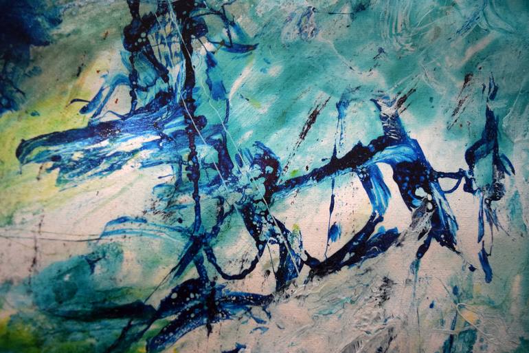 Original Abstract Expressionism Abstract Painting by Anna Sidi-Yacoub