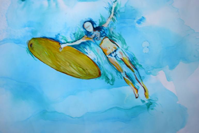 Original Beach Painting by Anna Sidi-Yacoub