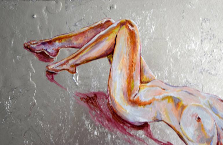 Original Figurative Nude Painting by Anna Sidi-Yacoub