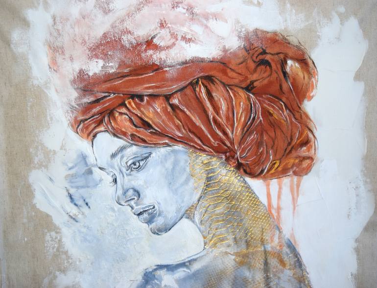 Original Portraiture Portrait Painting by Anna Sidi-Yacoub