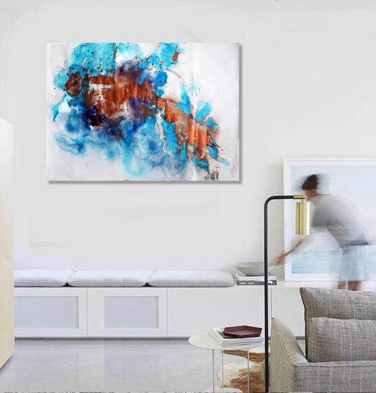 Original Conceptual Abstract Painting by Anna Sidi-Yacoub