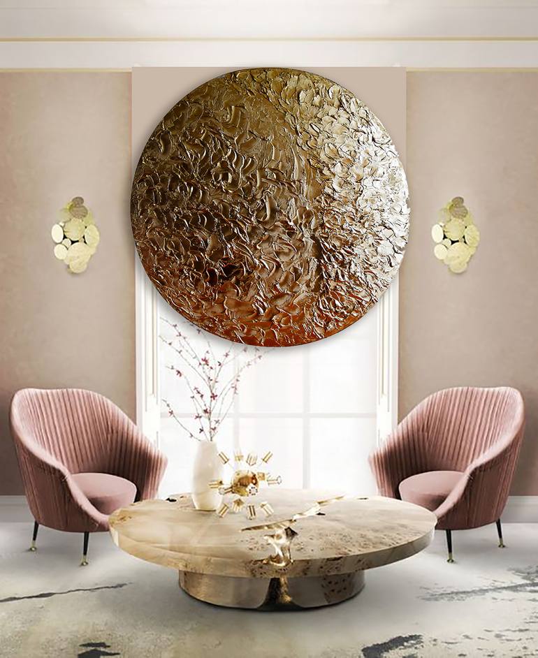 Original Art Deco Abstract Painting by Anna Sidi-Yacoub