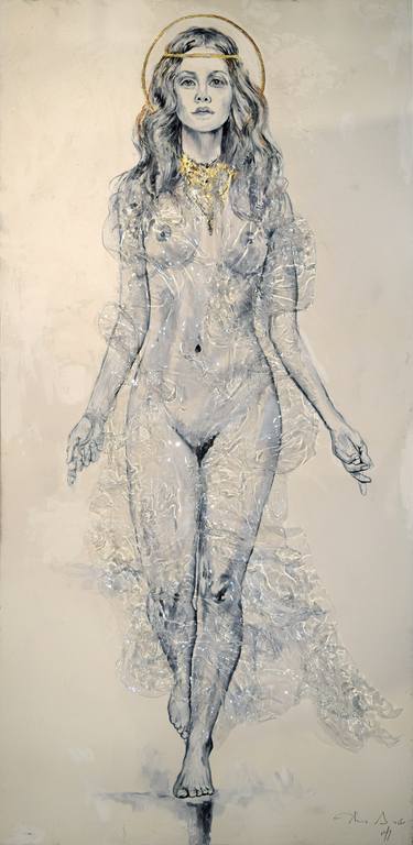 Original Art Deco Nude Paintings by Anna Sidi-Yacoub