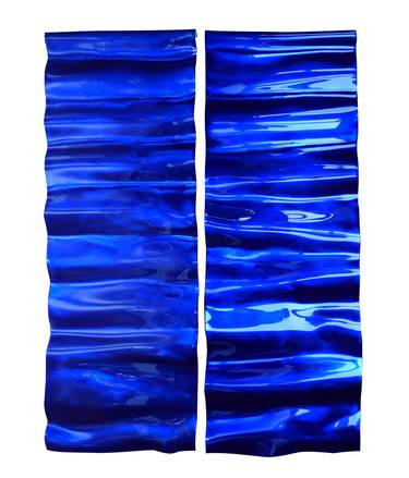 Water reflections in Blue Diptych thumb