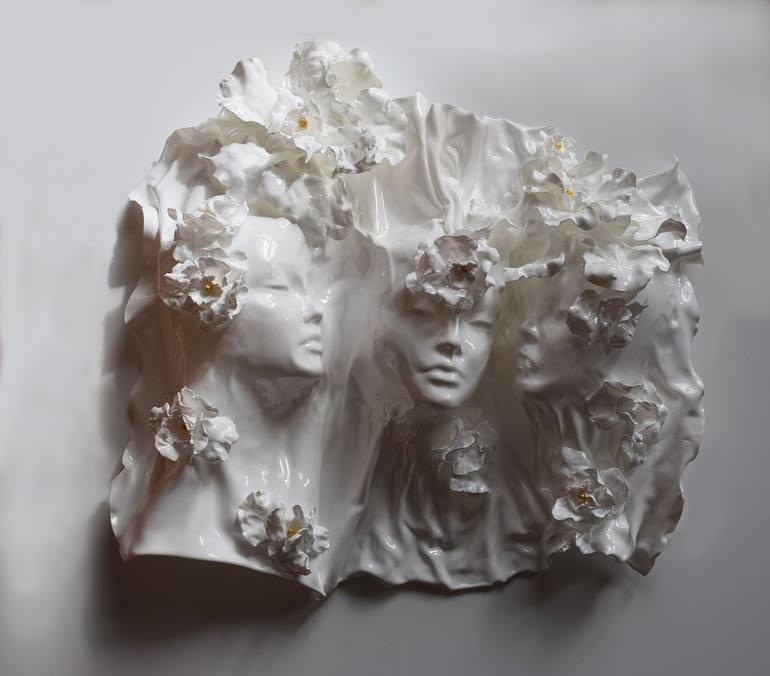 Original Art Deco Portrait Sculpture by Anna Sidi-Yacoub