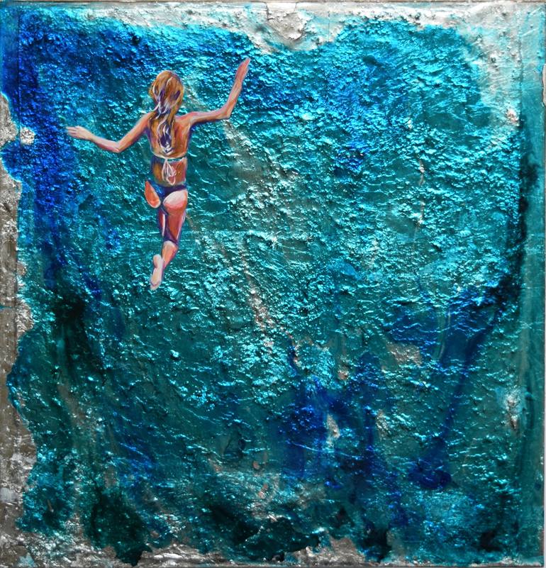 Original Figurative Seascape Painting by Anna Sidi-Yacoub