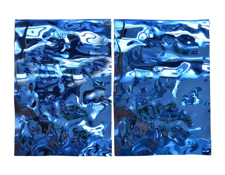 Original Art Deco Seascape Sculpture by Anna Sidi-Yacoub