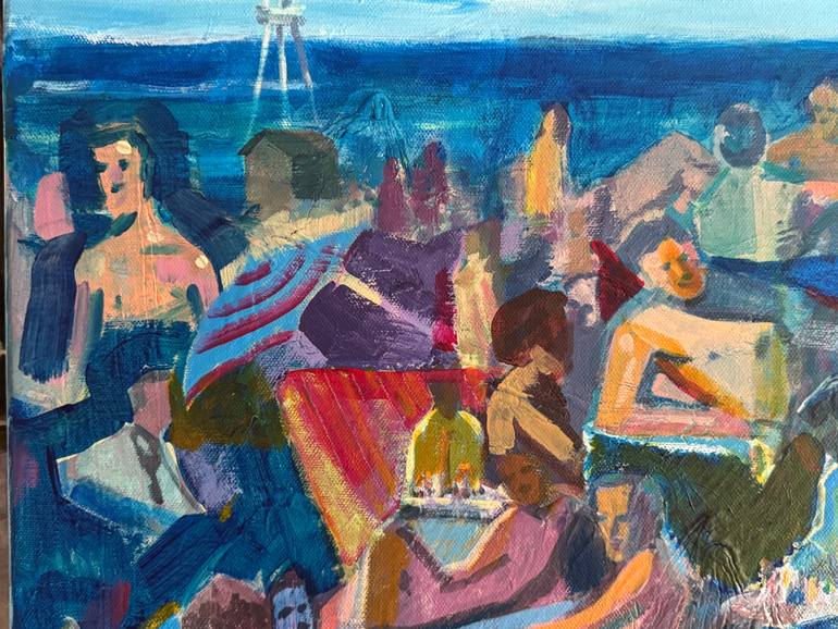 Original Abstract Beach Painting by Gabriel Palma