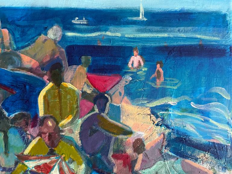 Original Abstract Beach Painting by Gabriel Palma