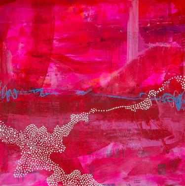 Original Abstract Love Mixed Media by Aida Enriquez