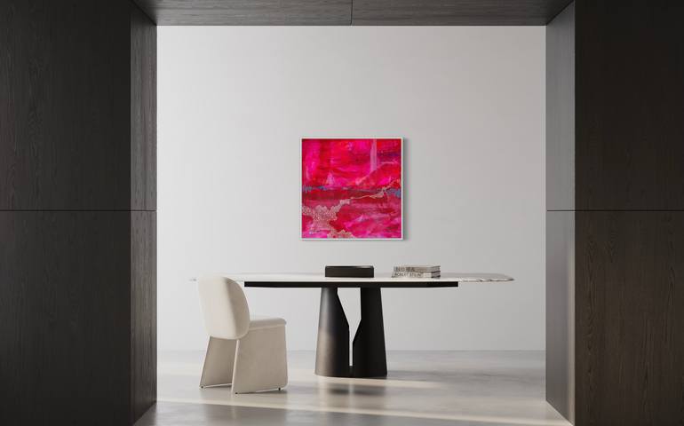 Original Abstract Love Mixed Media by Aida Enriquez