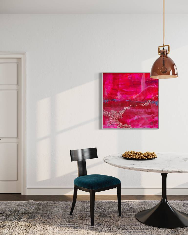 Original Abstract Love Mixed Media by Aida Enriquez