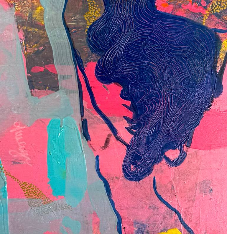 Original Abstract Expressionism Abstract Painting by Aida Enriquez