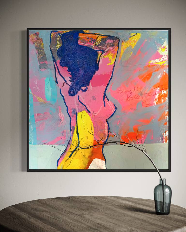 Original Abstract Expressionism Abstract Painting by Aida Enriquez