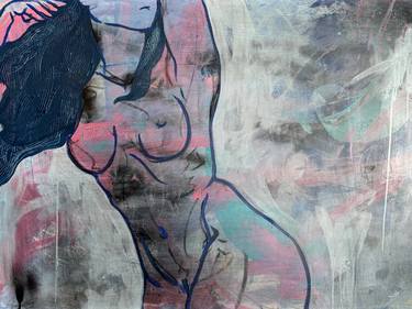 Original Abstract Expressionism Body Painting by Aida Enriquez