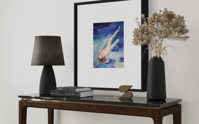 Original Expressionism Erotic Painting by Aida Enriquez