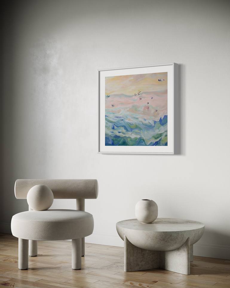 Original Figurative Beach Painting by Aida Enriquez