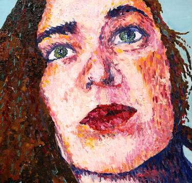 Original Abstract Expressionism Portrait Paintings by Aida Enriquez