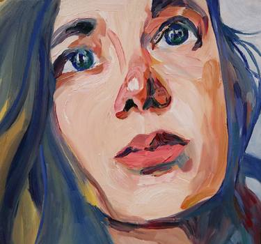 Original Abstract Portrait Paintings by Aida Enriquez