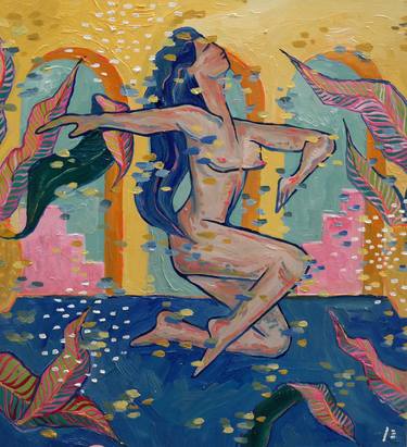 Print of Abstract Expressionism Nude Paintings by Aida Enriquez