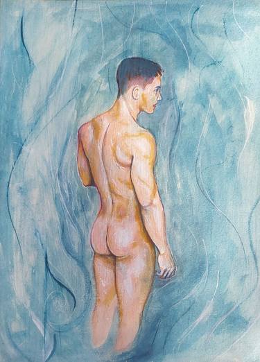 Original Nude Painting by Loic Le Phoque Fringant