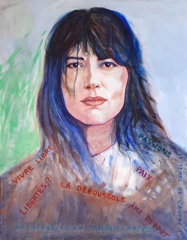 Original Figurative People Painting by Loic Le Phoque Fringant