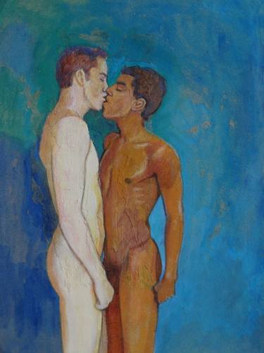 Original Expressionism Erotic Paintings by Loic Le Phoque Fringant