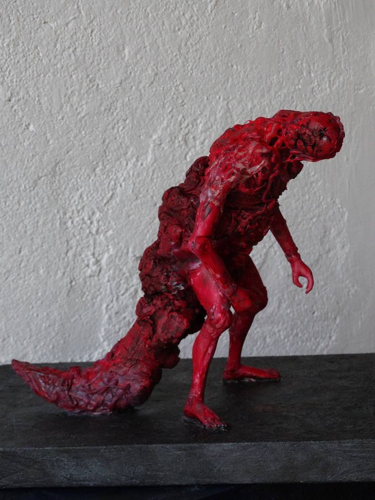 Original Figurative Fantasy Sculpture by Loic Le Phoque Fringant