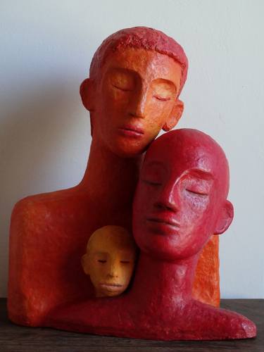 Original Expressionism Family Sculpture by Loic Le Phoque Fringant